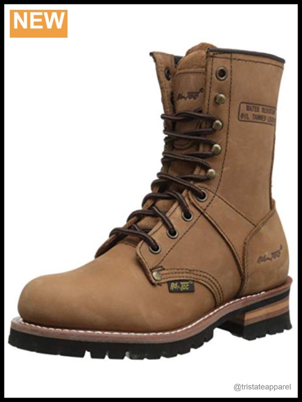 Women's Logger Work Boots, Crazy Horse Leather, Oil & Slip Resistant, Steel